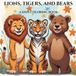 Lions, Tigers, and Bears: A Kids Coloring Book