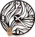 Decorizzly Manche Horloge Mural - 40cm - Noir Satiné - Effet 3D
