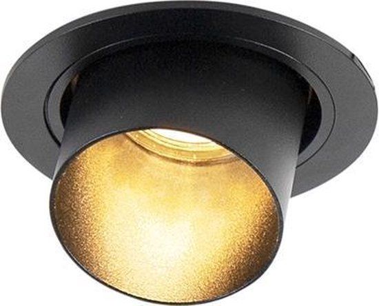 QAZQA Installa - Modern Black Round Surface Spot - GU10 - Dimmable