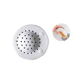 Siliconen stop ter bescherming van wastafel- en doucheafvoer, 2,5 x 11,5 cm, wit, filter voor haren en etensresten, beschermt afvoer tegen verstoppingen
