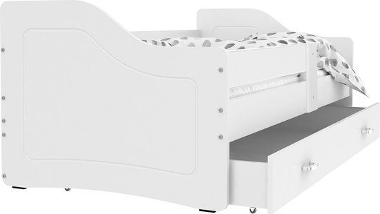 Viking Choice Kinderbed luxe uitvoering 200x80 cm - wit - met lade - met matras