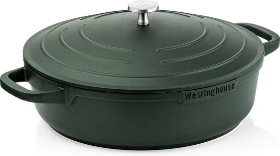 Westinghouse Performance Series 32cm Hapjespan - Groen - Inductie & Oven Geschikt - Met Deksel