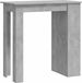 vidaXL Table de bar avec étagère 102x50x103,5 cm panneau aggloméré gris béton