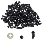 OEM Veiligheidsogen, 5 mm, 150 sets, kunststof, zwart