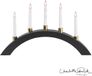 Star Trading LED lichtboog 'Halla', hout, 5 kaarsen, antraciet, rond