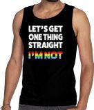 Bellatio Decorations Shoppartners Bv Lets get one thing straight - gay pride - tanktop - zwart - heren - mouwloos t-shirt - kleding - regenboog M