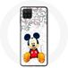 Maniacase Hoesje voor Samsung Galaxy A42 5G Mickey Mouse Bloemen Harten