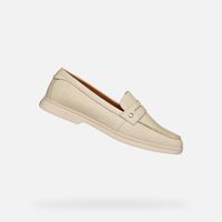 GEOX XAND 3 DAMES Mocassins - BLANC LAIT
