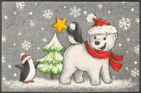 wash+dry Polar Friends Deurmat, 50 x 75 cm, binnen en buiten, wasbaar, meerkleurig
