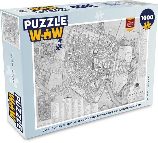 MuchoWow Puzzel Kaart - Haarlem - Antiek - Legpuzzel - Puzzel 1000 stukjes volwassenen