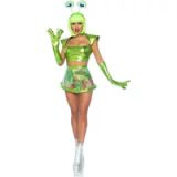 Leg Avenue Beam Me Up Babe Kostuum - XS - Groen