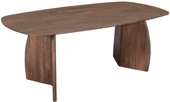 DÉJA Living Eettafel Majada - Deens Ovaal Donkerbruin Hout - 200x100x76cm