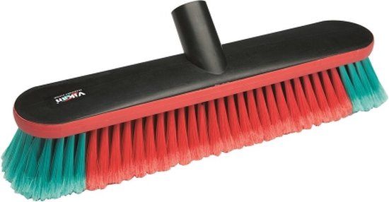Vikan Ovale Wasborstel - 370 mm - Waterdoorlatend - Zacht Gespleten Haren - Autoborstel - Auto Wassen