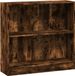 vidaXL Boekenkast 80x24x76 cm bewerkt hout gerookt eikenkleurig