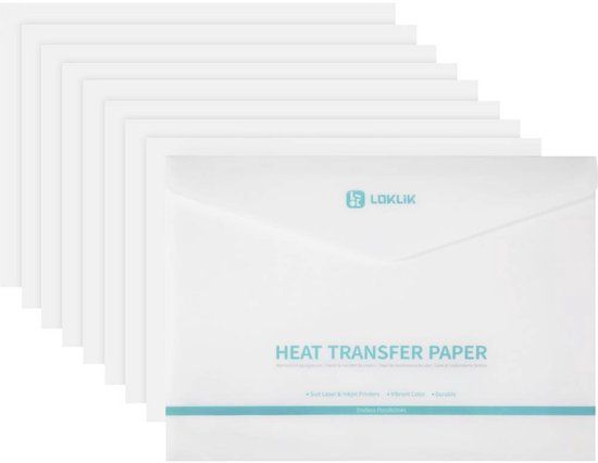 LOKLiK Heat Transfer Paper Sheet - Light - 8 Pack