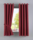 Gardinenbox New York Bordeaux 160 x 140 cm Verduisterende Gordijnen Set van 2