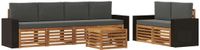 vidaXL - Acacia Hout Loungeset - Natuurlijk en Antraciet