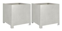 VidaXL Plantenbakken 2 stuks 40x40x40 cm Roestvrij Staal