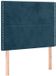 vidaXL Hoofdbord - donkerblauw - 100x5x118/128 cm - fluweel