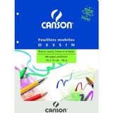 Canson - Tekenpapier, 90 g/m², 24 x 32 cm, 100 geperforeerde pagina's