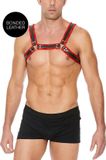 Ouch! by Shots Shots Ouch! Leren Bulldog Harnas met Gespen - S/M red