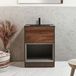 Hudson Reed Hoxton meuble vasque 60cm chêne foncé avec éclairage LED et vasque graphite