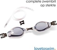 Fashy Zwembril op sterkte -4.0 Zwart
