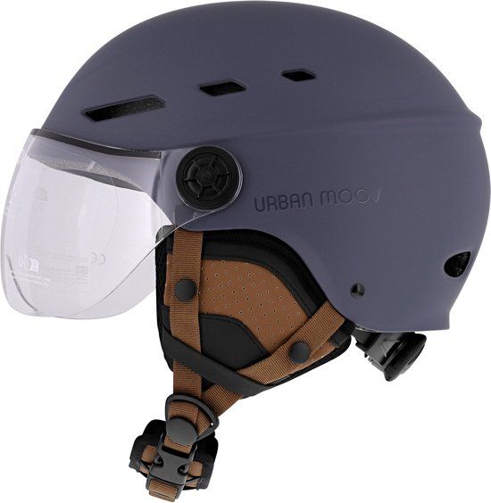 T'nB Fietshelm met vizier Urban Moov Maat M Marineblauw