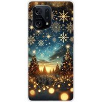 1001 coques Oppo Bedrukt siliconen hoesje compatibel met Oppo Find X5 magie de noel