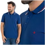 Moraj heren poloshirt, korte mouwen – donkerblauw, maat M, comfortabel