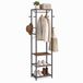 Merkloos Relaxdays Kapstok - zwart en bruin - 40x181x28 cm - vrijstaand - met haken