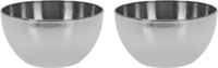 Merkloos / Sans marque Koopman International Salade schaaltjes - 6x stuks - RVS - 13 x 6 cm - Serveerschalen - Keuken kommetjes