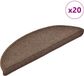 vidaXL - Trapmatten - 20 st - 56x17x3 cm - Koffiebruin - Halfrond