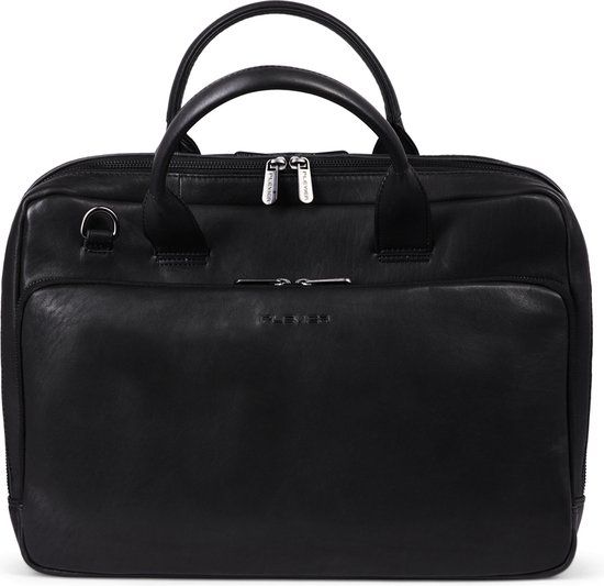 Plevier Petronas Laptoptas 16 inch Zwart Leer