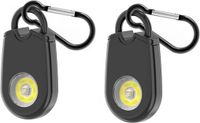 Alarme personnelle sans marque porte-clés 2 pièces avec son de 125 dB et lumière stroboscopique pour la sécurité d'urgence