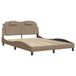 Viana Cadre de lit sans matelas similicuir cappuccino 140x200 cm
