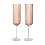 Ferm Living Ripple flûtes à champagne 15 cl lot de 2 Blush