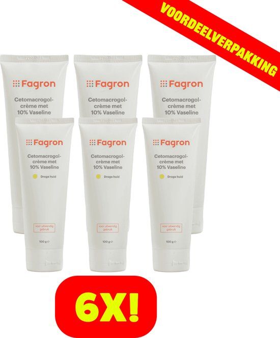 Fagron Cetomacrogolcrème Met 10% Vaseline 600 ml - Voordeelverpakking!