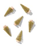 HEMA Tafeldecoratie boompjes 5cm kunststof goud - 6 stuks