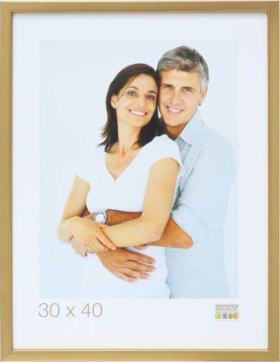 Deknudt Frames goud smalle lijst in hout - 5412065406737