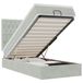 vidaXL Lit coffre avec matelas 90x200cm velours gris clair