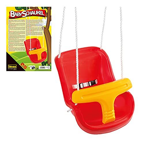 IDEAF Idena Babyschommel - geel-rood - vanaf 1 jaar - verstelbare touwen - 50 kg