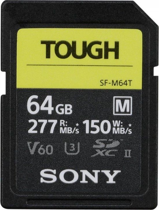 Sony SDXC M Tough Series 64GB UHS-II Class 10 U3 V60 - SD Card