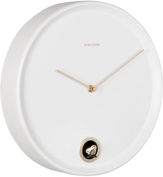 Karlsson Wandklok Esencia Cuckoo - Wit - Ø30cm