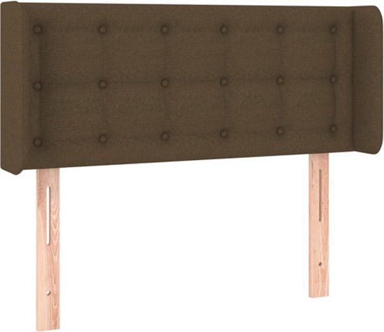 vidaXL Hoofdbord Stof Donkerbruin 83x16x78/88 cm
