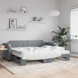 Maison Exclusive Lit gigogne, gris clair, 90x200 cm, rembourré