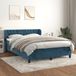 Maison Exclusive - Sommier à lattes de lit et matelas Bleu foncé 140x190cm Velours