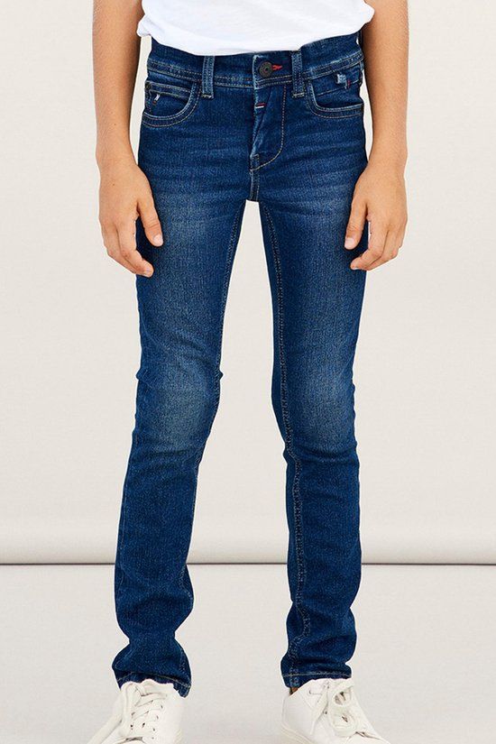 NAME IT KIDS NKMTHEO Slim Fit Jeans - Dark Blue Denim - Size 92