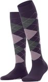 Burlington Marylebone lang gedessineerd wol kniekousen dames rood - maat 36-41