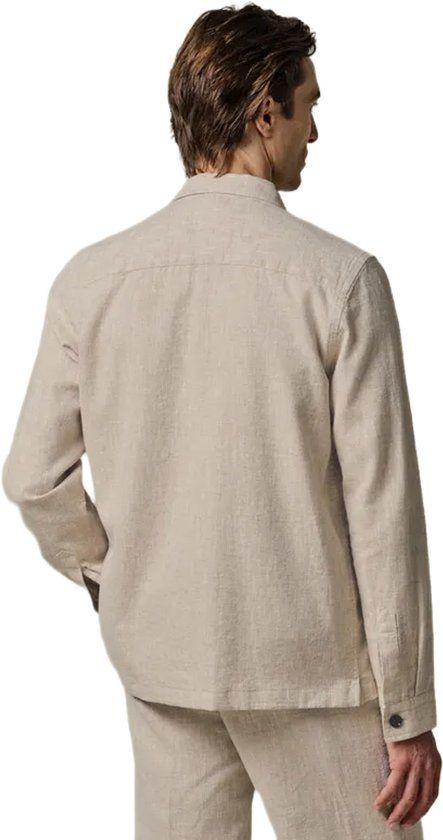 Profuomo Beige Linnen Katoen Overshirt M